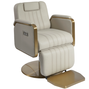 The Hollie Reclining Chair  - Ivory & Gold By SEC