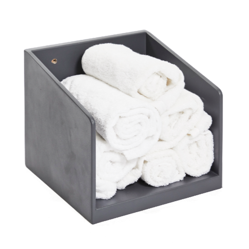Grey Salon Towel Holder by SEC
