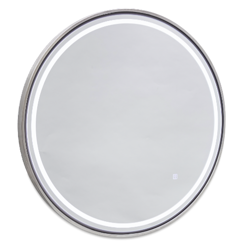 Platinum Round Wall Salon Mirror by SEC