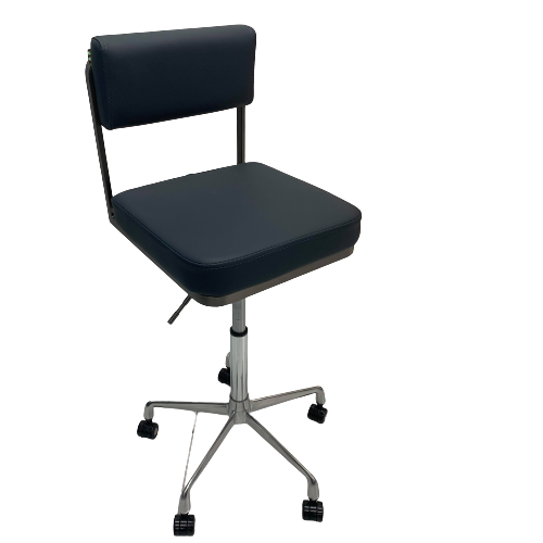 Midnight Collection Salon Stool with Backrest by SEC