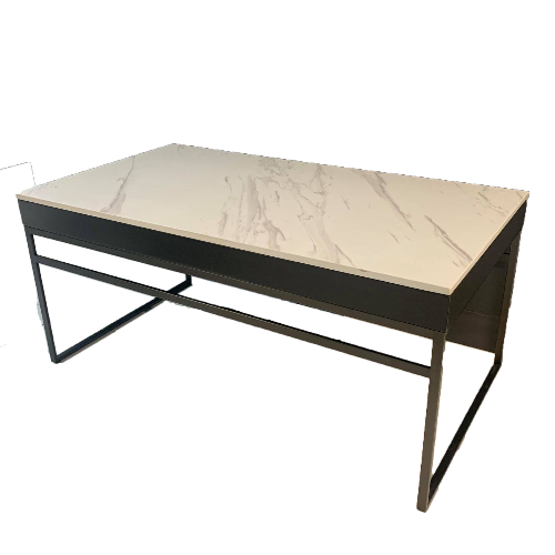 Midnight Blue & Graphite Rectangle Coffee Table by SEC