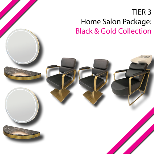 T3 Black & Gold Home Salon Package by SEC