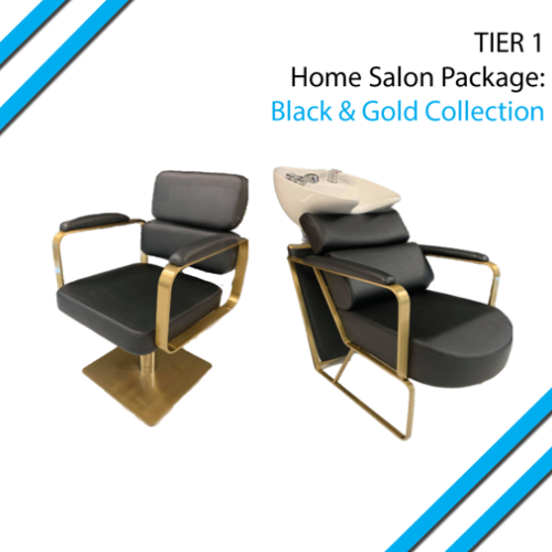 T1 Black & Gold Home Salon Package by SEC