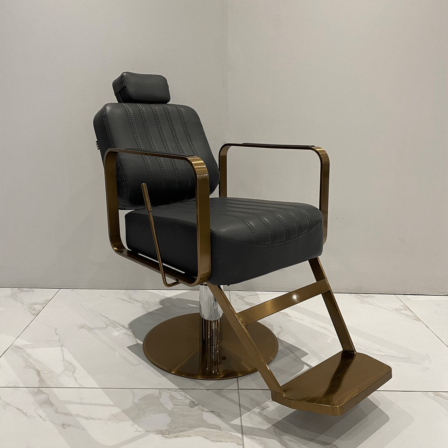 The Vinni Reclining Chair - Charcoal & Copper by SEC