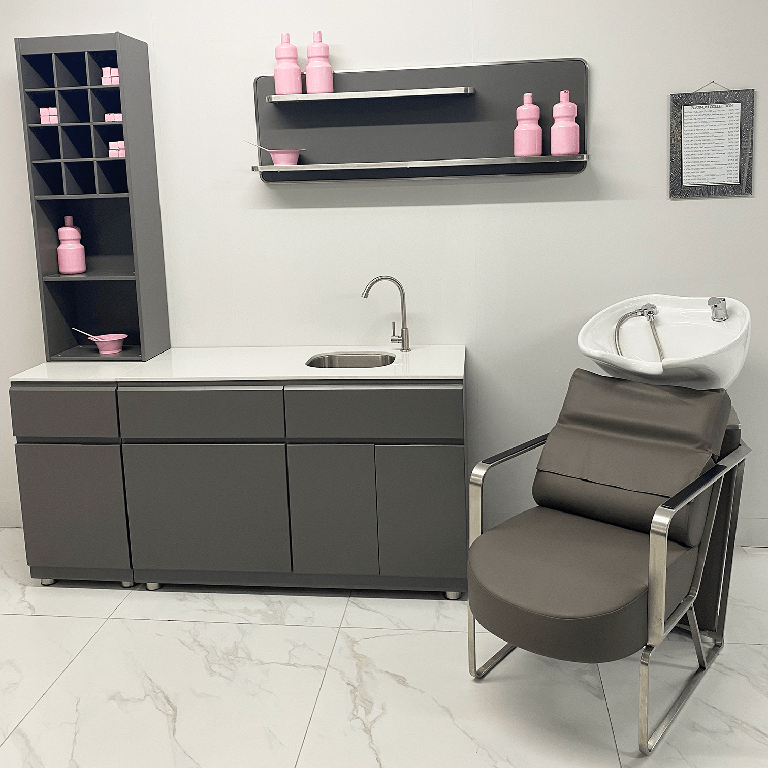 The Windsor Colour Bar - Dove Grey with White Natural Stone By SEC