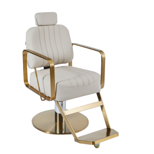 The Lilli Reclining Chair - Ivory & Gold by SEC