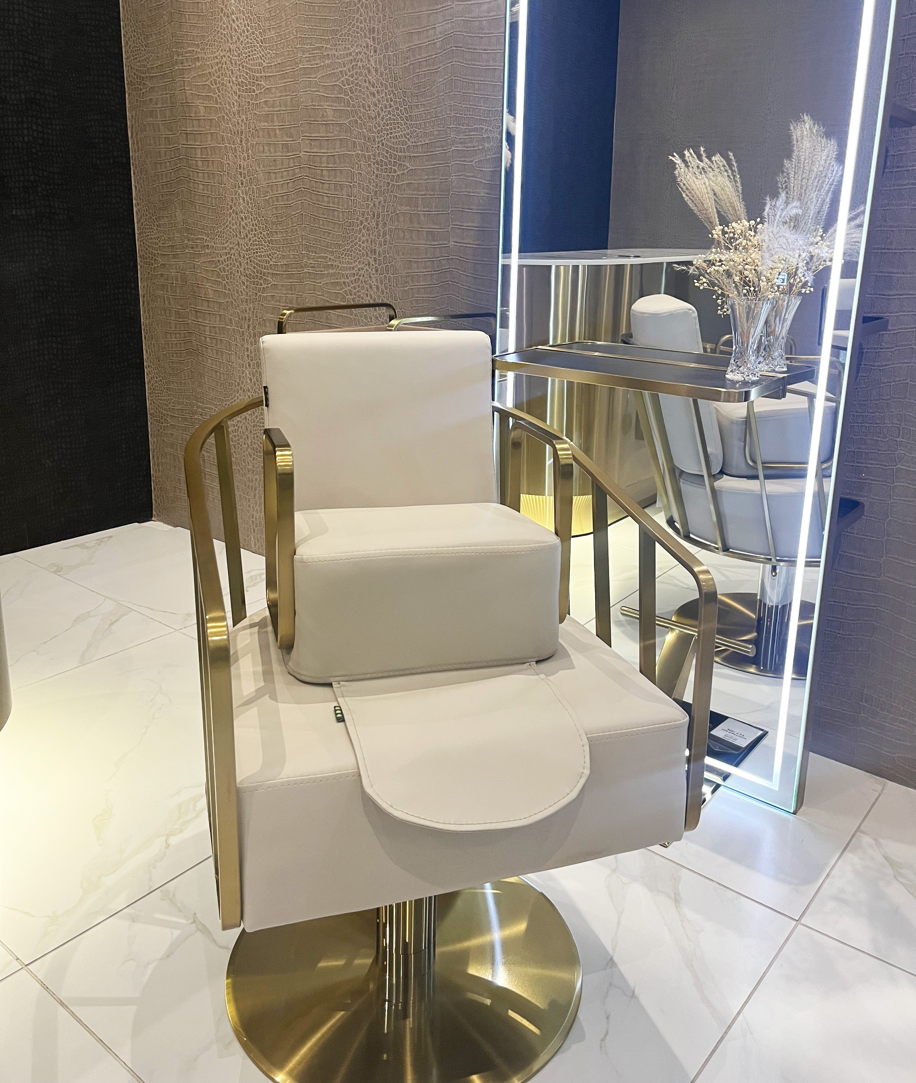 The Tilli  Booster Seat - Ivory & Gold by SEC