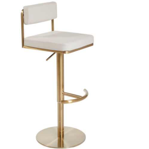 The Mia Make Up Stool - Ivory & Gold by SEC