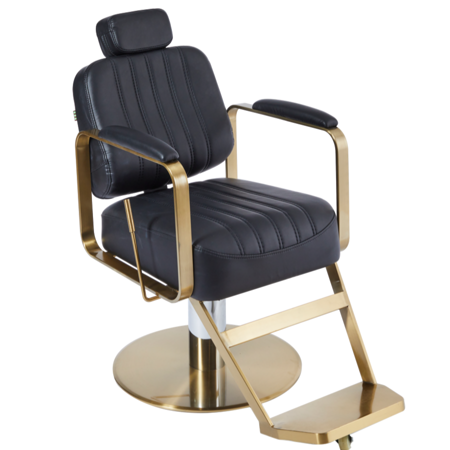 The Lilli Reclining Chair - Black & Gold by BEC