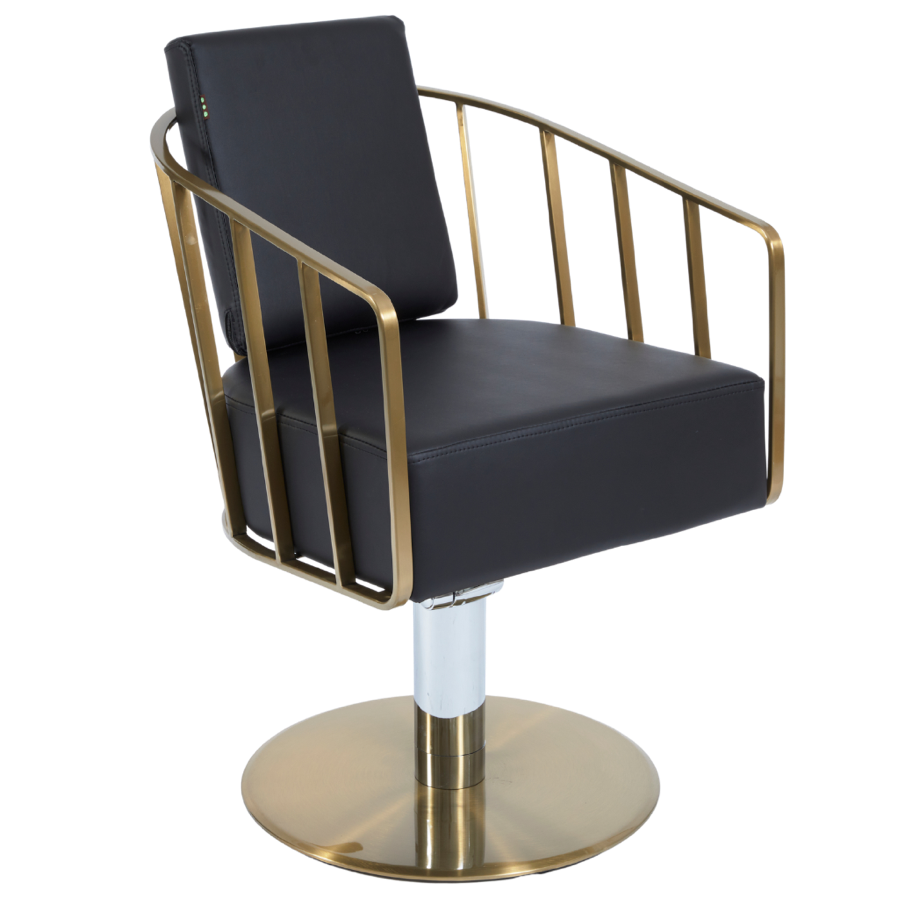 The Willow Salon Styling Chair -  Black & Gold by SEC