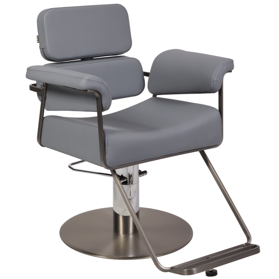 The Kensington Salon Styling Chair - Steel Grey & Graphite by SEC
