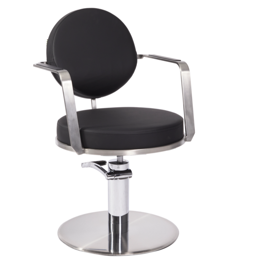 The Poppi Salon Styling Chair -  Black & Silver by SEC