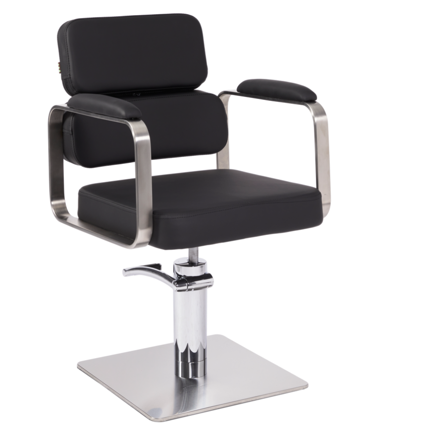 The Rosie Salon Styling Chair - Black & Silver by SEC