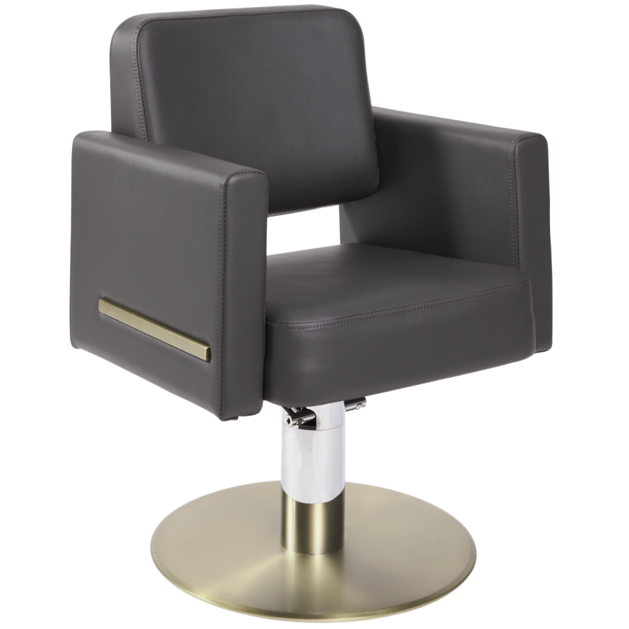 The Daisi Salon Styling Chair - Charcoal & Champagne Gold by SEC