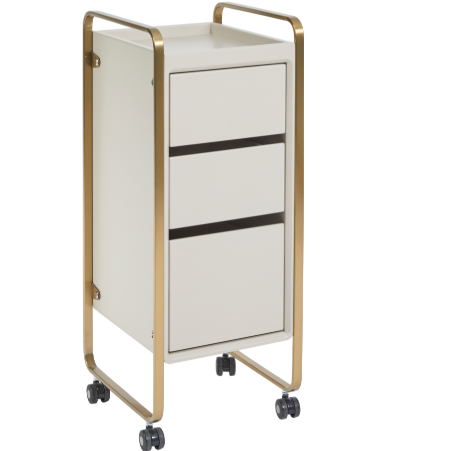 The Sapphire Salon Trolley - Ivory & Gold by SEC
