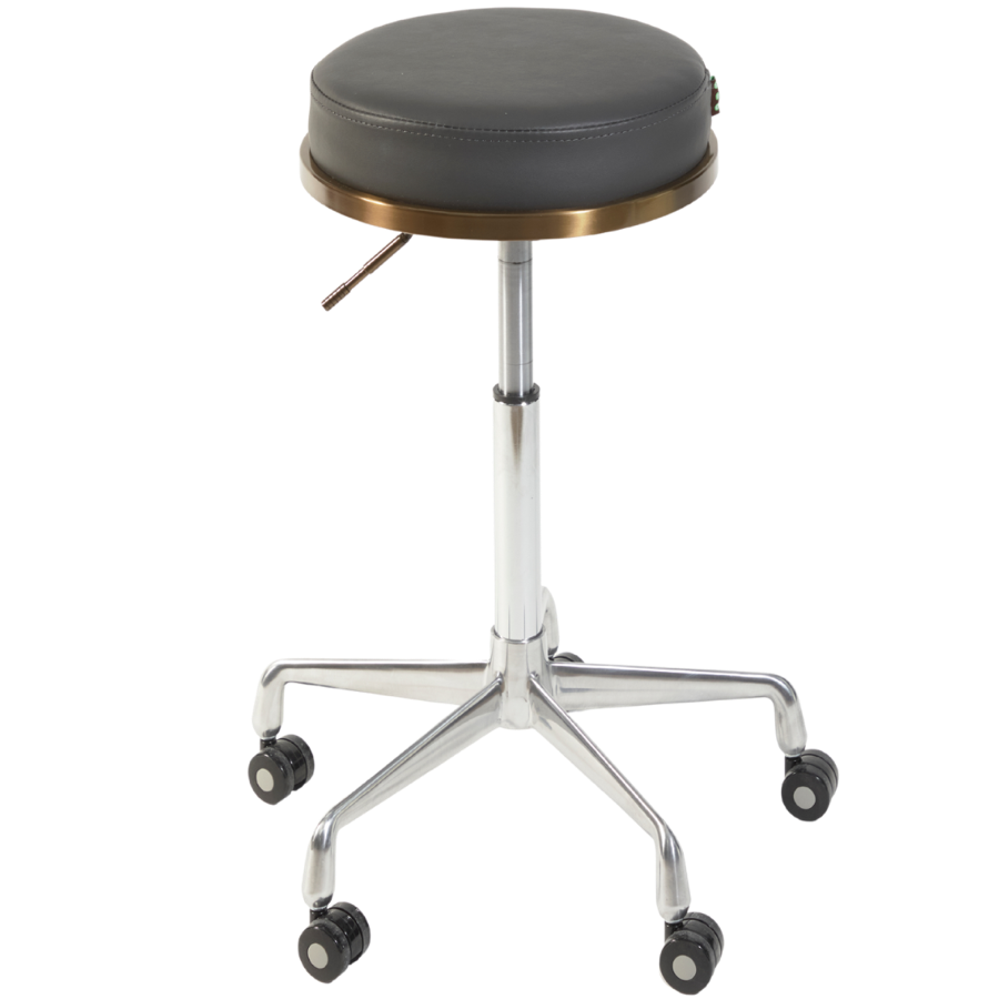 The Evie Salon Stool - Copper & Charcoal by SEC
