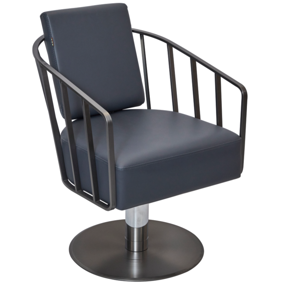 The Willow Salon Styling Chair - Midnight Blue & Graphite by SEC