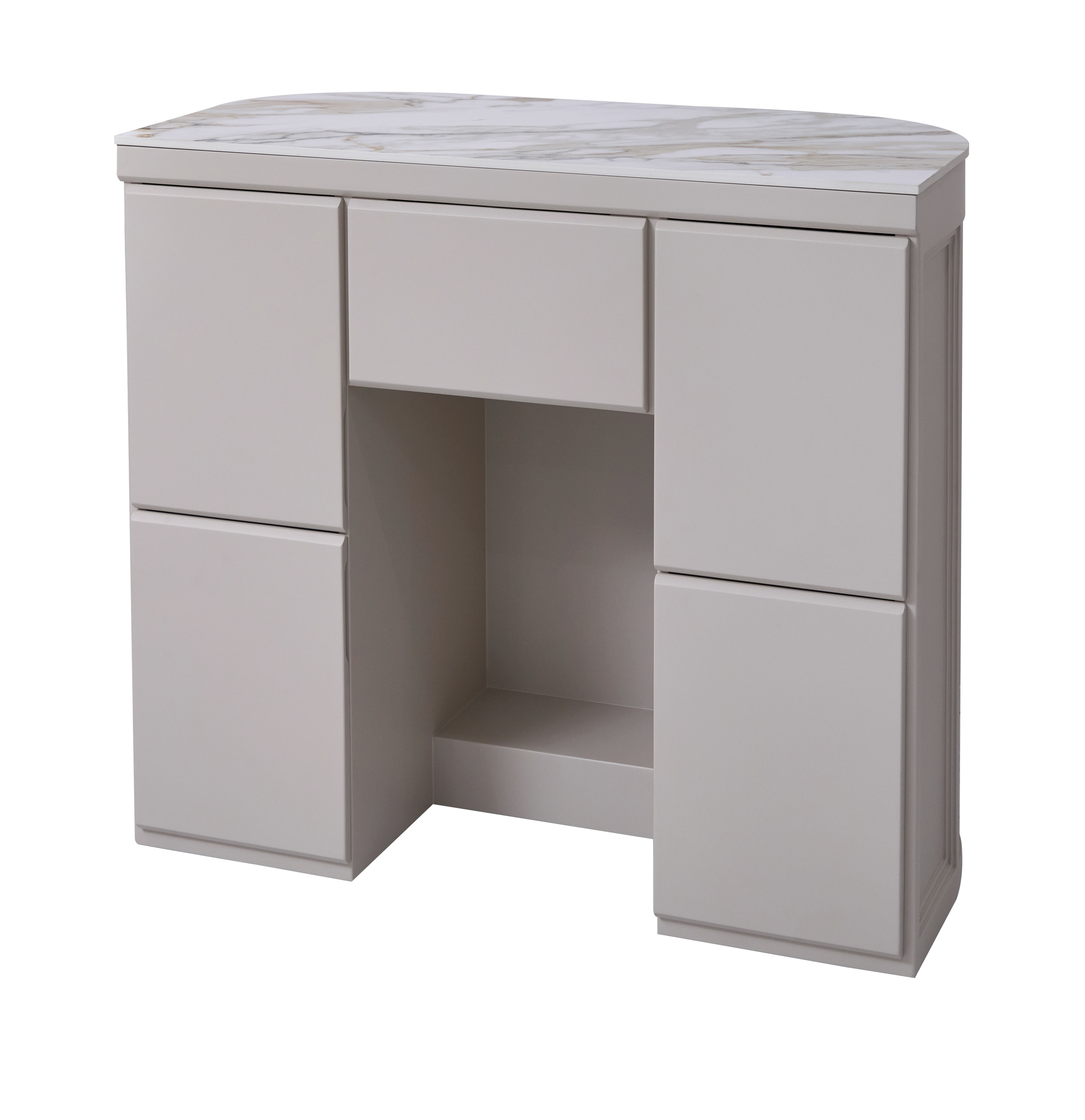 The Monroe Desk - Ivory & Natural Stone Top by SEC