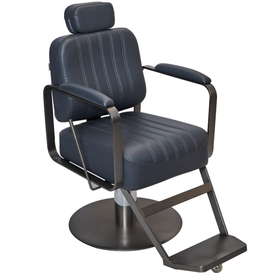 The Lilli Reclining Chair - Midnight Blue & Graphite by SEC