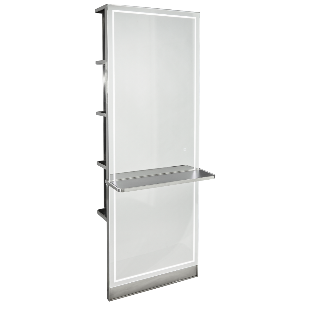 The Madrid Styling Unit with Storage and Shelf - Silver by SEC
