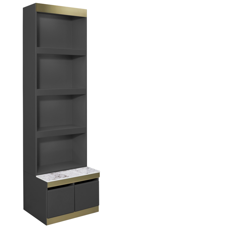 Charcoal Black & Gold Small Retail Unit by SEC