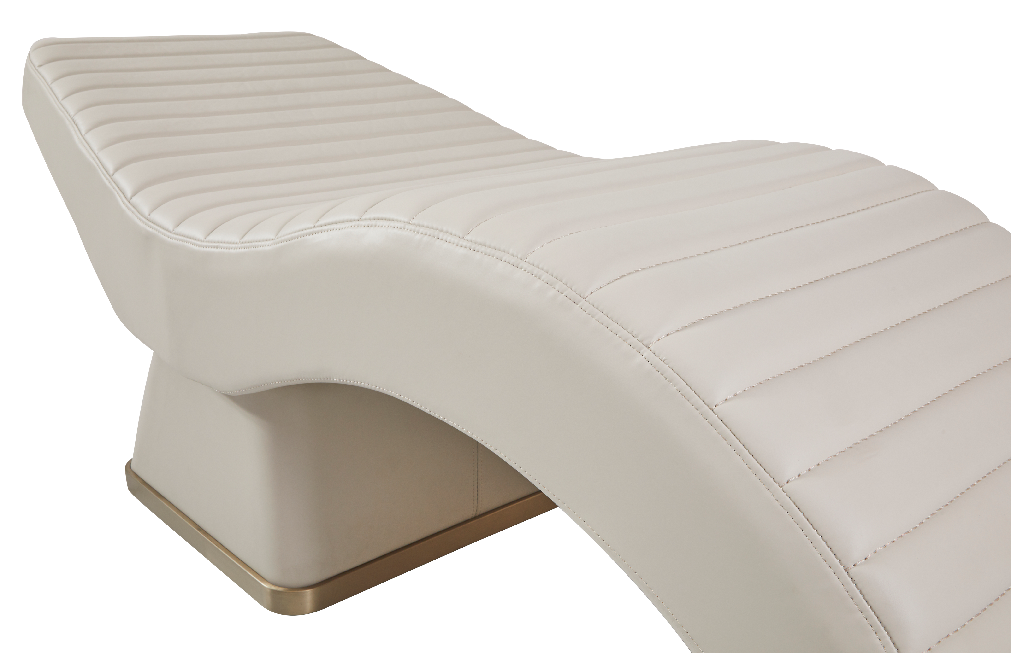 The Hourglass Lash Bed - Ivory & Champagne Gold with Stitching by SEC