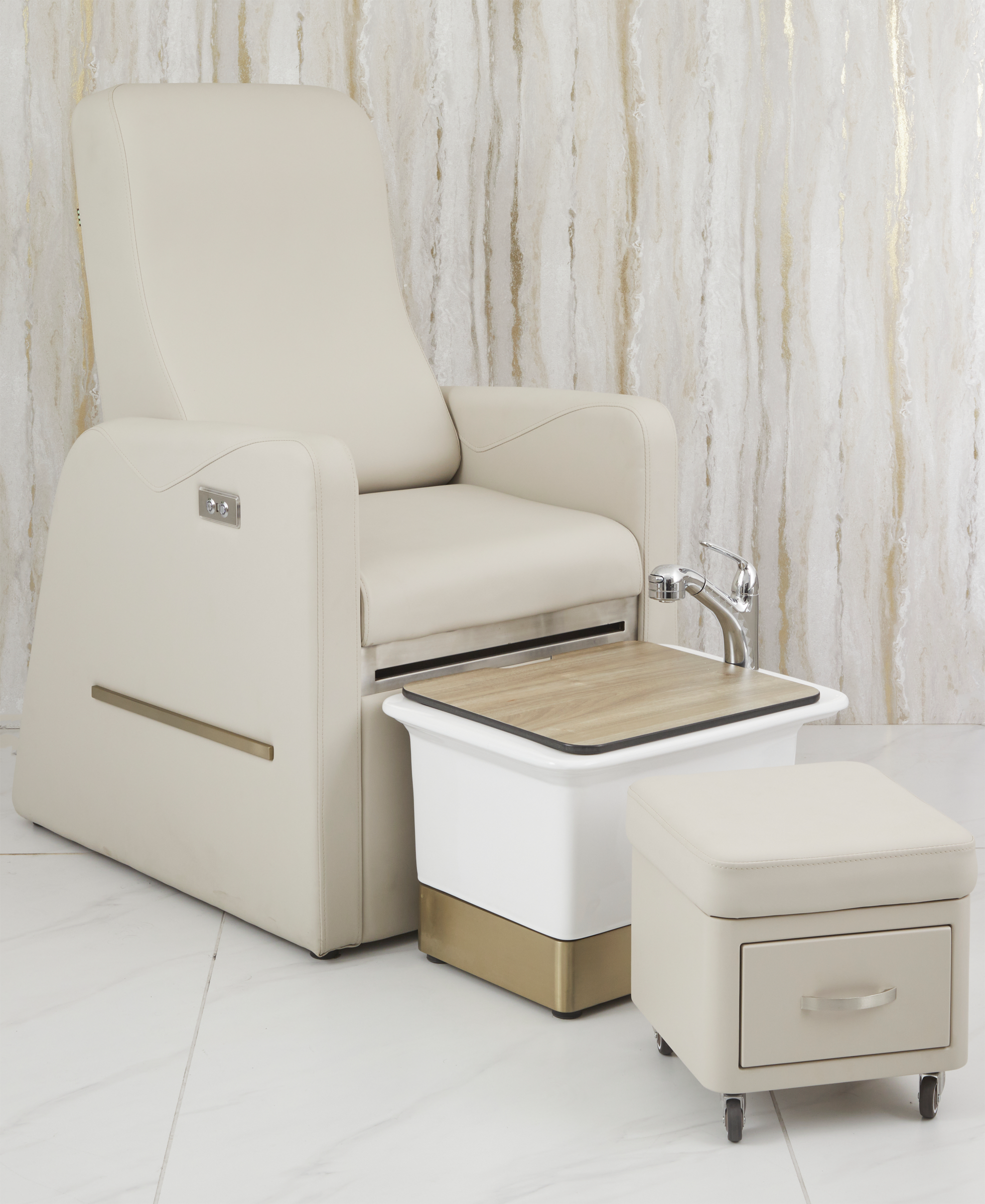 The Cosmic Pedispa - Ivory & Champagne Gold by SEC