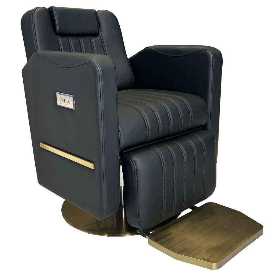 The Cherri Reclining Chair - Black & Gold By SEC