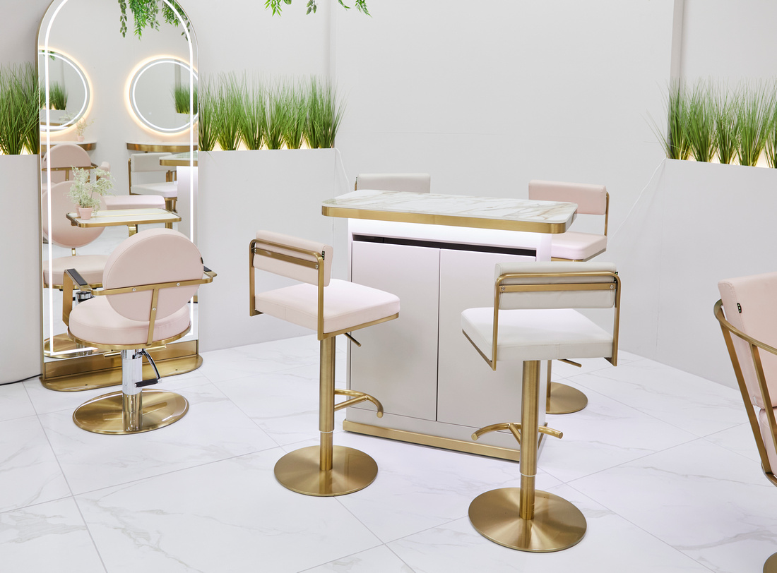 The Isla Make Up Table - Ivory & Gold by SEC