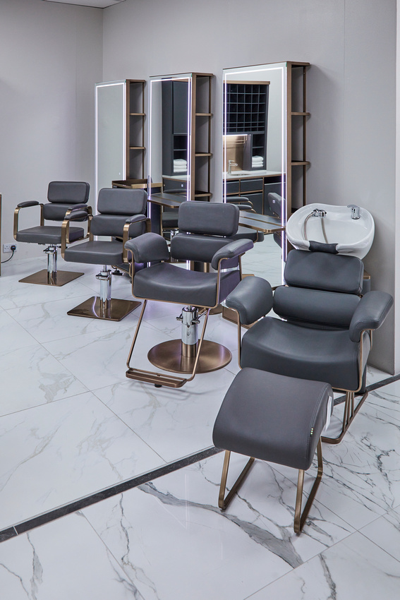The Kensington Salon Styling Chair - Steel Grey & Graphite by SEC