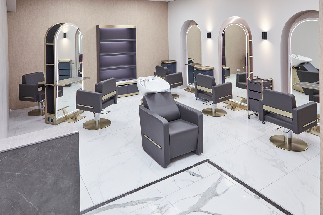 The Daisi Salon Backwash Unit - Charcoal & Champagne Gold by SEC