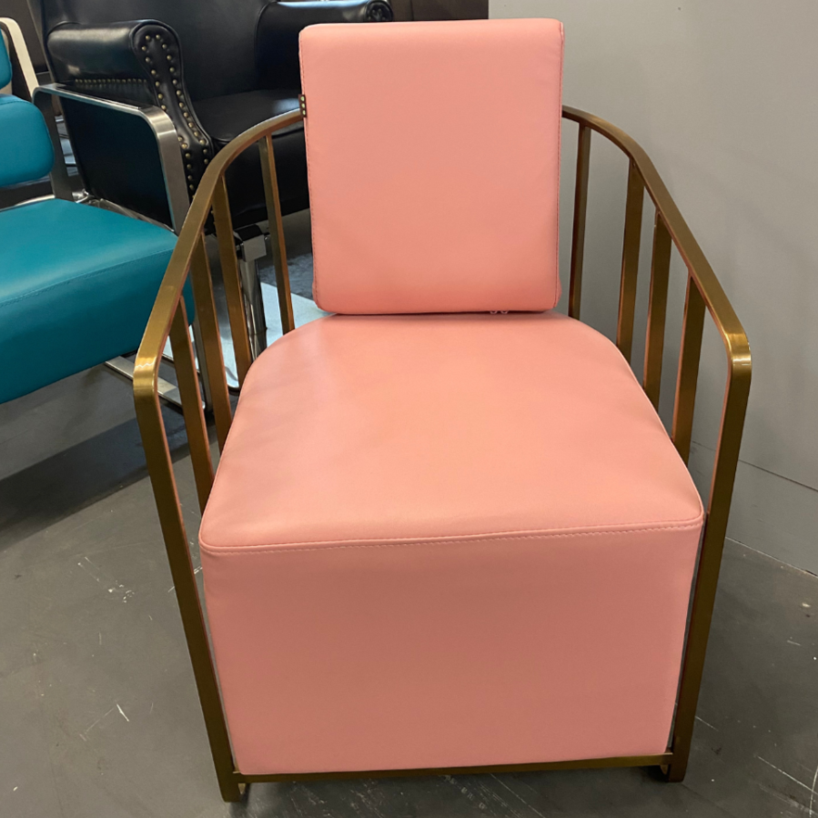 CL24G  - The Willow Salon Waiting Seat - Pink & Copper by SEC- CLEARANCE