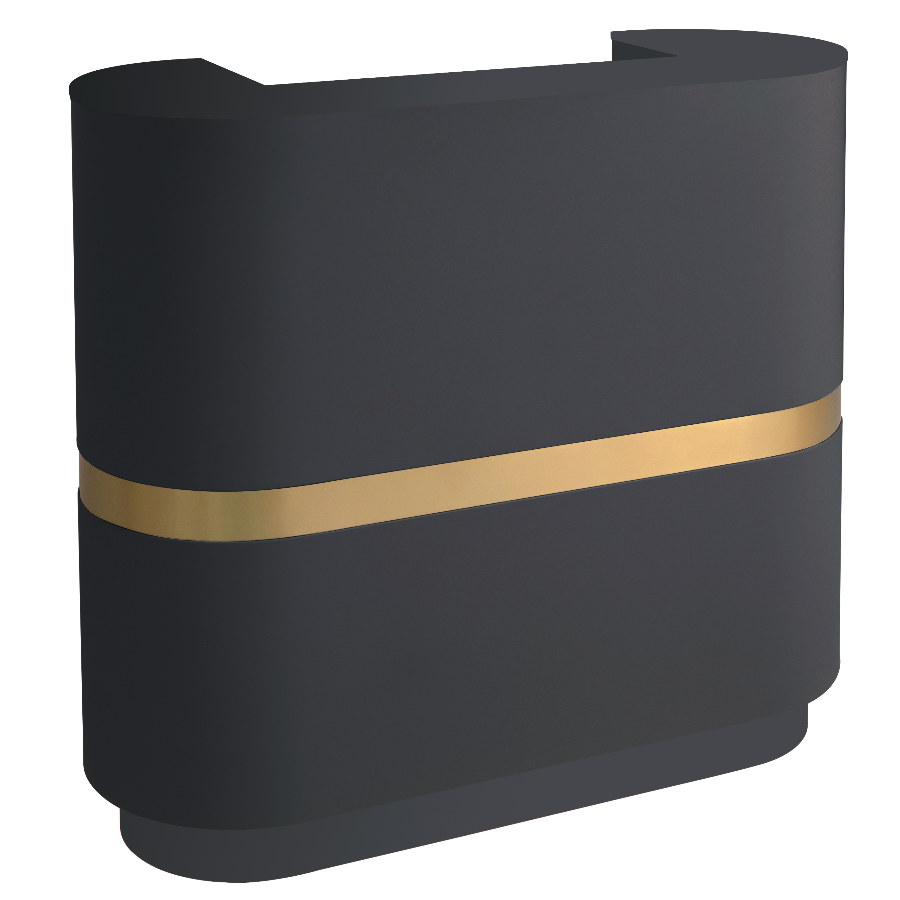 The Coco Desk - Black & Gold with Painted Top by SEC