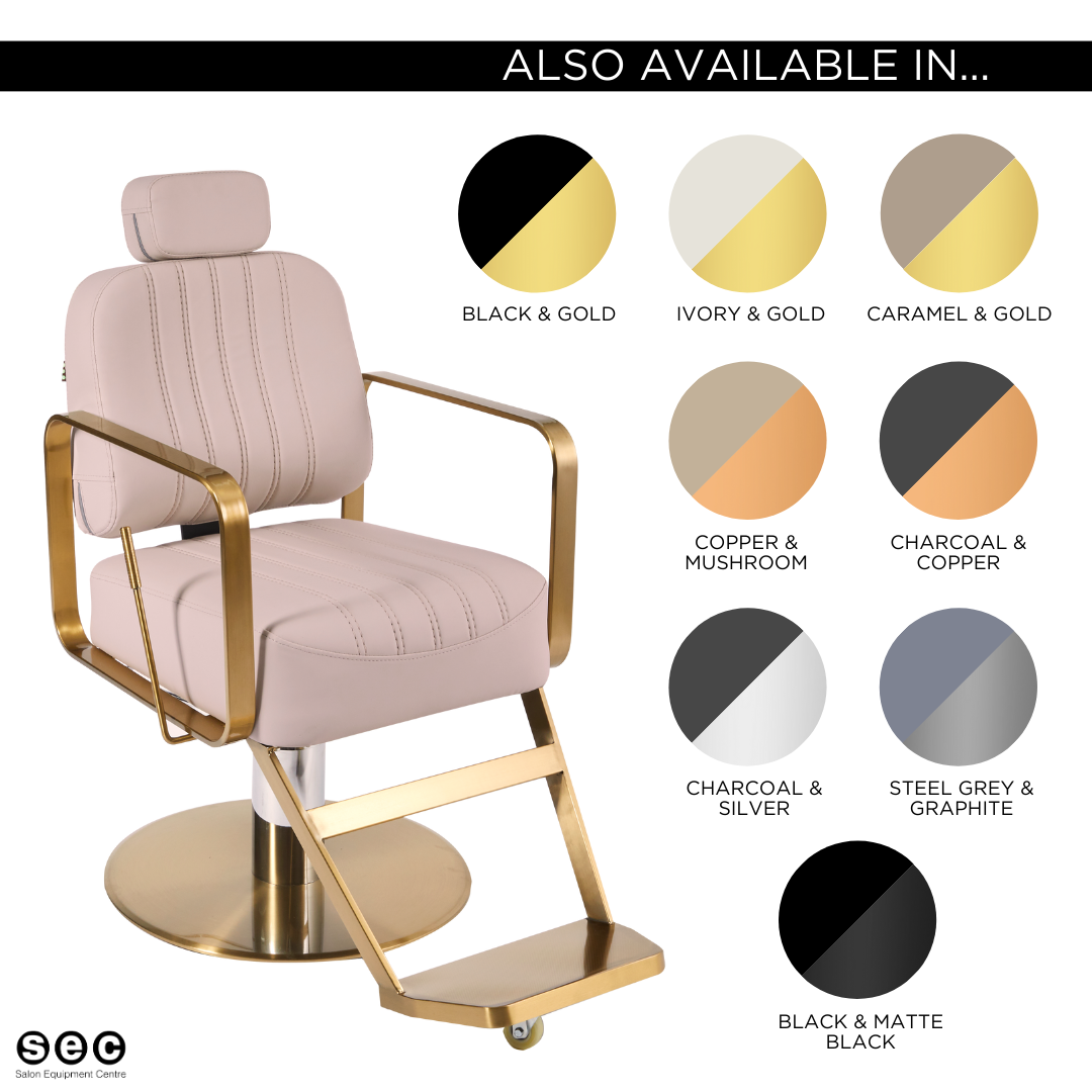 The Lexi Reclining Chair - Pink & Gold by SEC