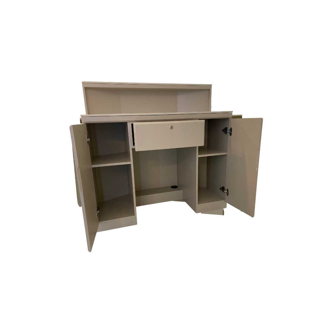 The Sophia Desk - Ivory & Natural Stone Top by SEC