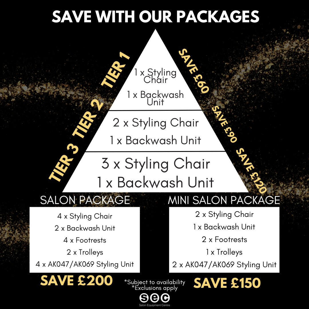 The Poppi Salon Styling Chair -  Black & Gold by SEC