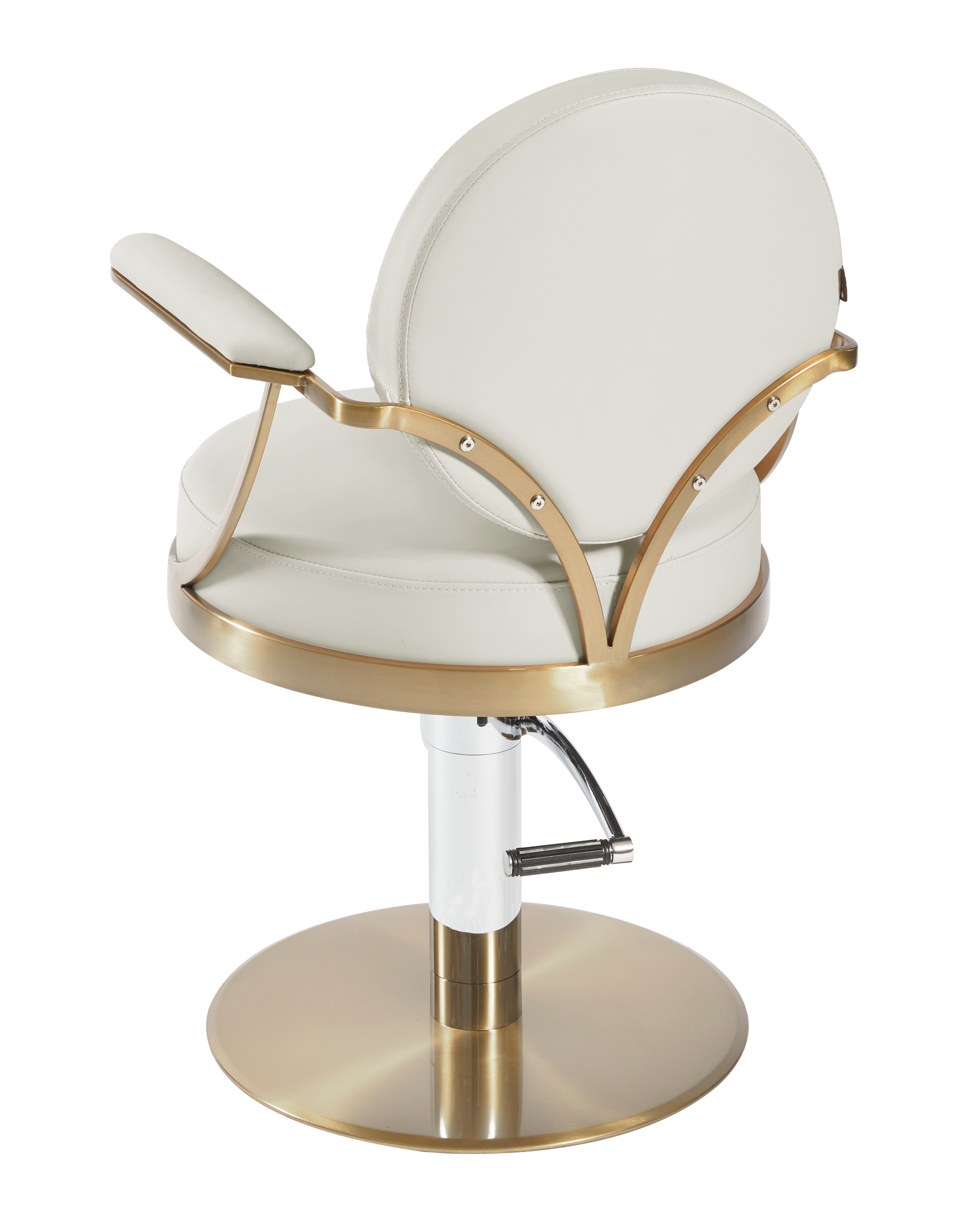 The Tulip Salon Styling Chair - Ivory & Gold by SEC