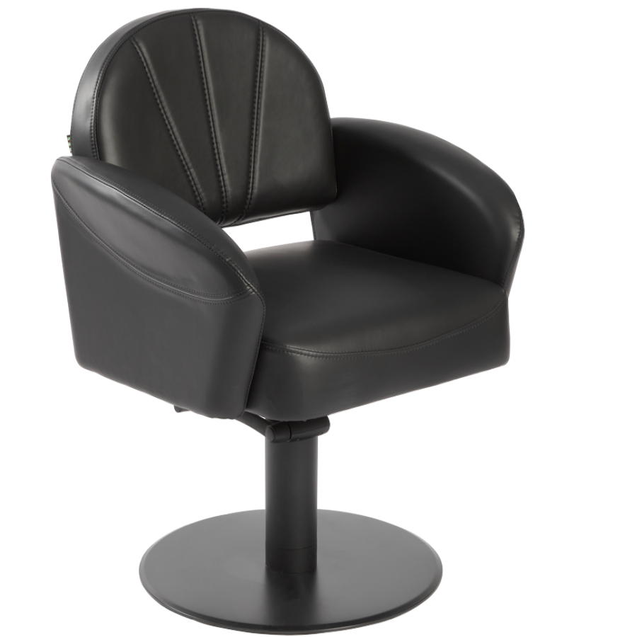 The Rubi Salon Styling Chair With Stitching - Matte Black By SEC