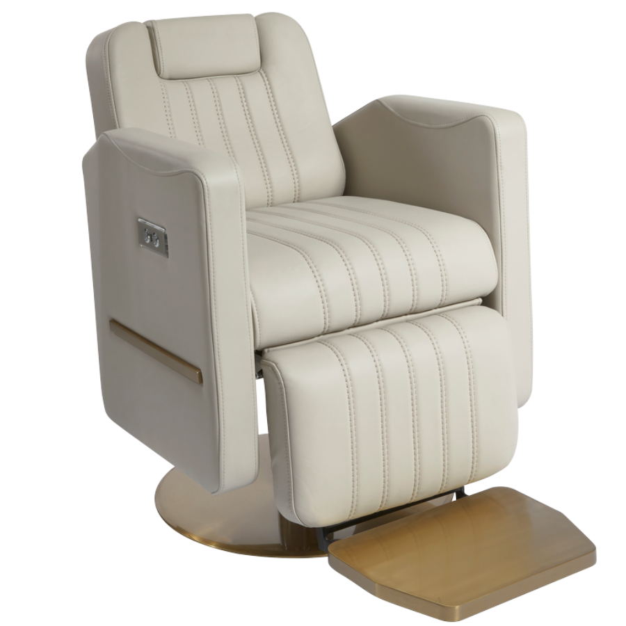 The Cherri Electric Reclining Chair - Ivory & Gold By SEC