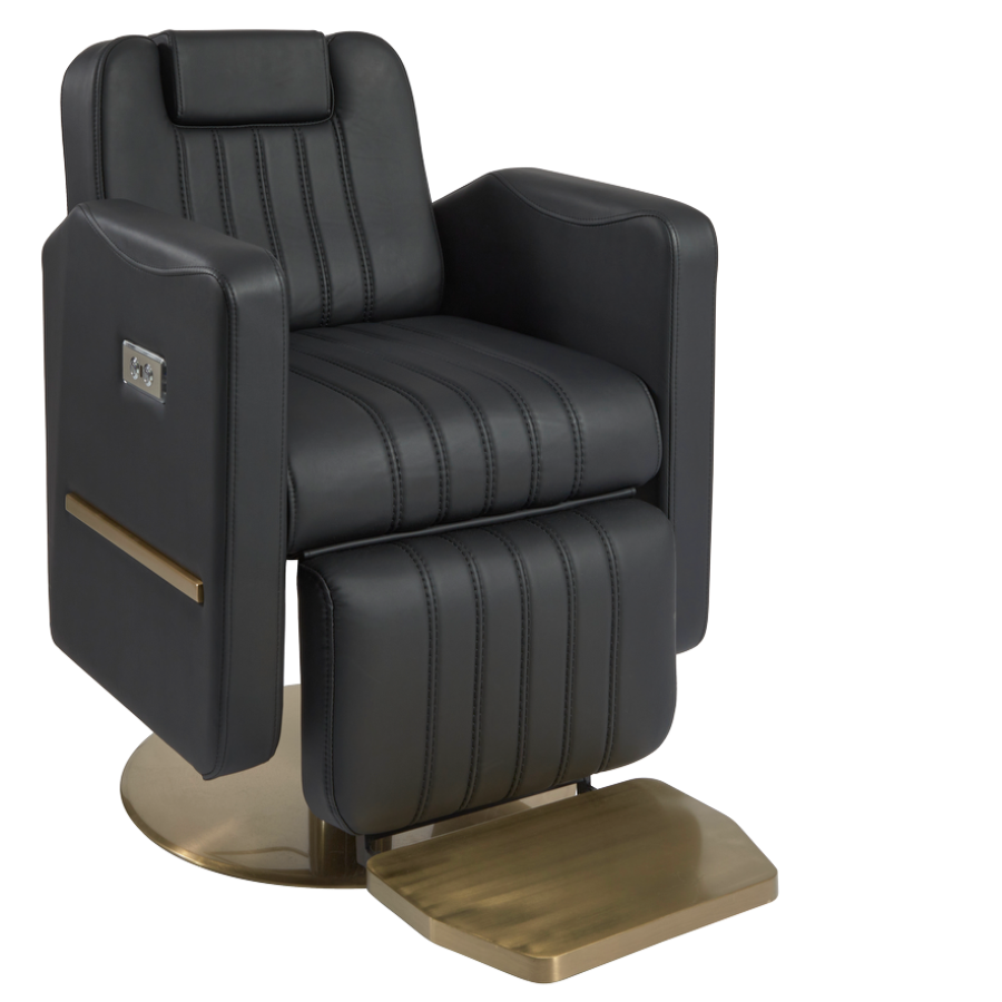 The Cherri Reclining chair - Black & Gold By SEC