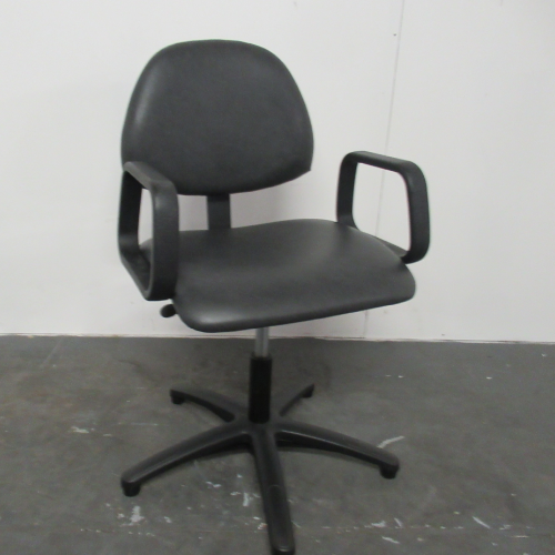 Used Dark Grey Gas Lift Salon Styling Chair BG97A- GRADE 1