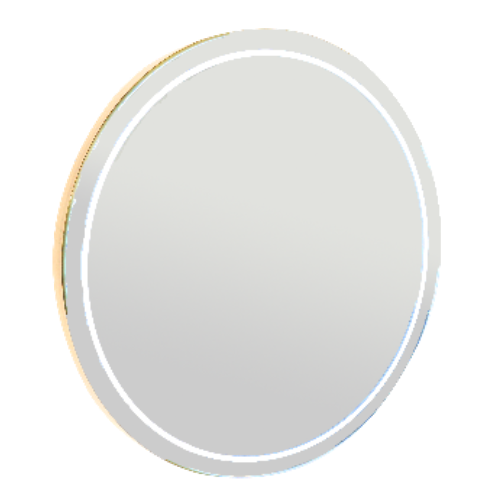 Gold Round Salon Mirror by SEC