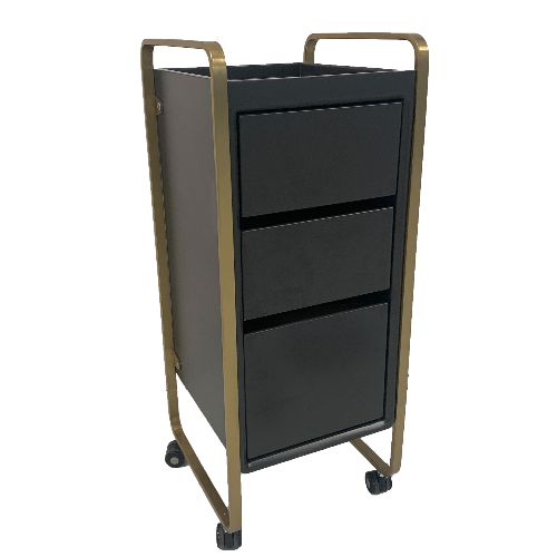 Black & Gold Salon Trolley by SEC- AVAILABLE SOON