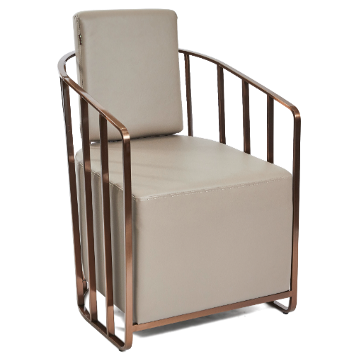The Willow Salon Waiting Seat - Copper & Mushroom Seat by SEC
