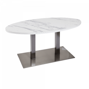 Graphite Oval Salon Coffee Table