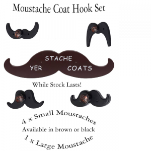 Moustache Coat Hook Package