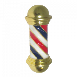 Barber Pole Pin Badge by BEC