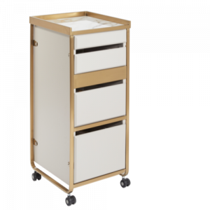 Ivory & Gold Deluxe Salon Trolley by SEC