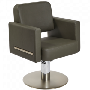 Khaki & Champagne Gold Cube Salon Styling Chair by SEC
