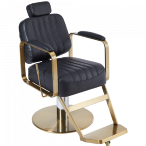 The Lilli Reclining Chair - Black & Gold  by SEC